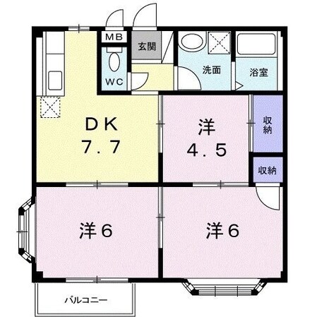 エルディム山田の物件間取画像